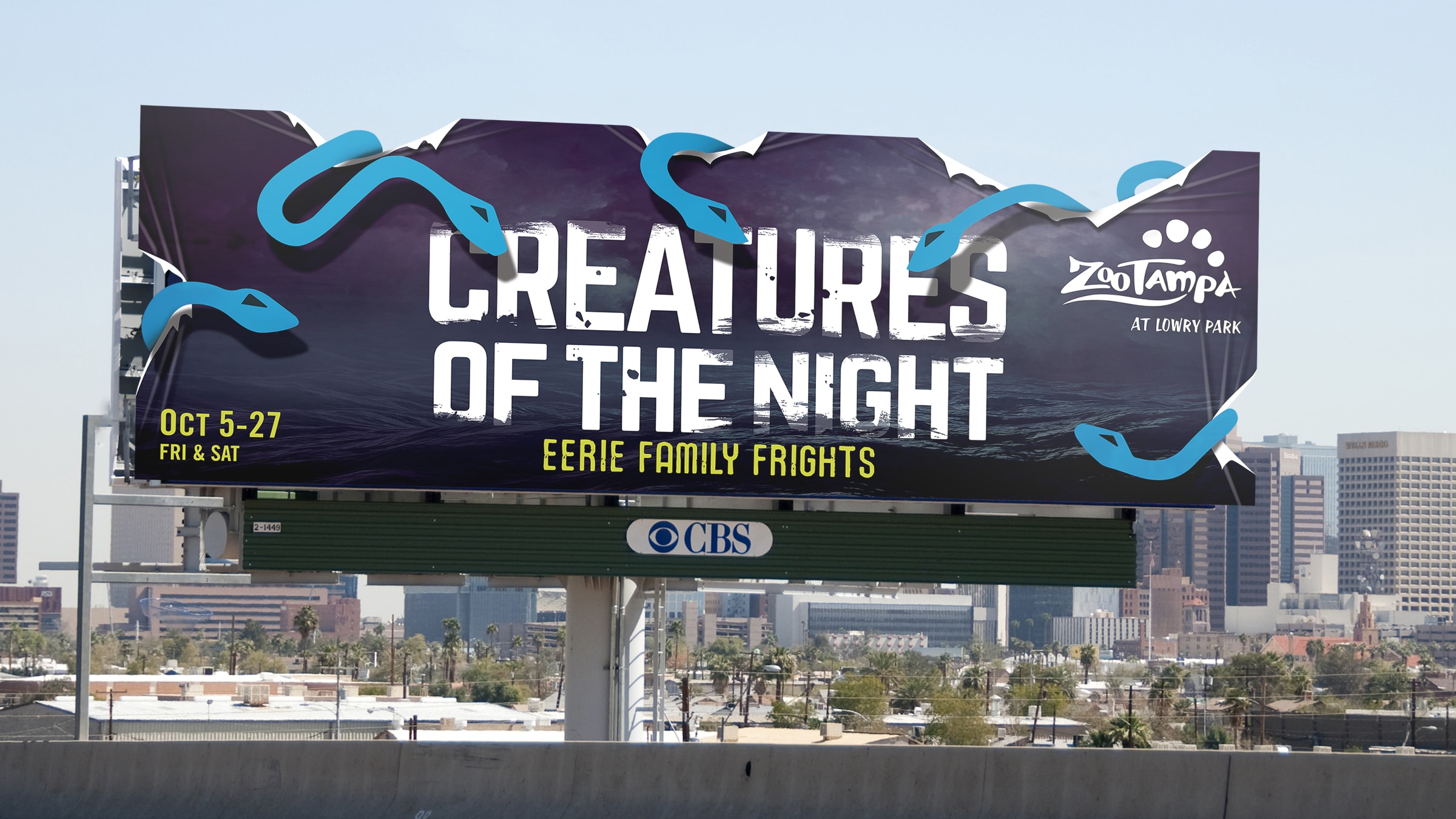 Medusa-themed Creature of the Night billboard for ZooTampa