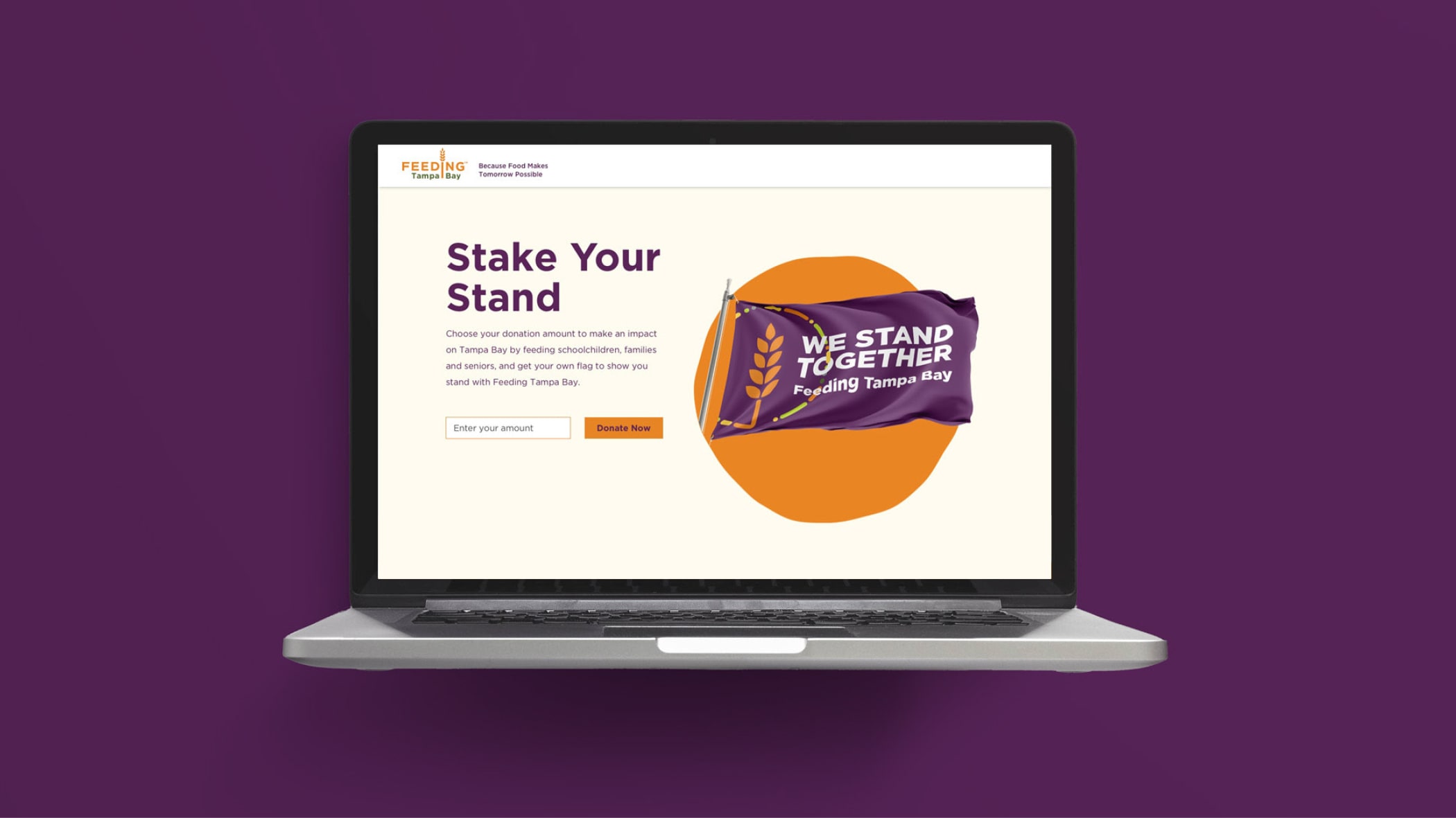 Feeding Tampa Bay - Stake your Stand landing page