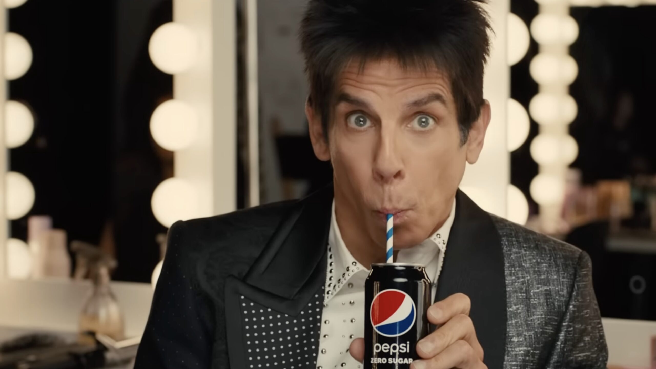 Ben Stiller in the Pepsi Super Bowl 57 commercial.